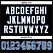 CUSTOM BLACK LIGHT BLUE-WHITE MESH AUTHENTIC FOOTBALL JERSEY - Image 4
