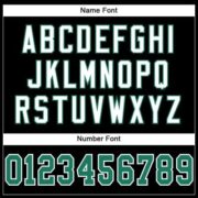 CUSTOM BLACK KELLY GREEN-WHITE MESH AUTHENTIC FOOTBALL JERSEY - Image 4