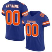 CUSTOM ROYAL ORANGE-WHITE MESH AUTHENTIC FOOTBALL JERSEY
