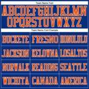 CUSTOM ROYAL ORANGE-WHITE MESH AUTHENTIC FOOTBALL JERSEY - Image 3