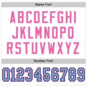 CUSTOM WHITE LIGHT BLUE-PINK MESH AUTHENTIC FOOTBALL JERSEY - Image 5