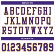 CUSTOM WHITE PURPLE-GOLD MESH AUTHENTIC FOOTBALL JERSEY - Image 5