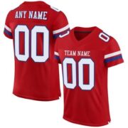 CUSTOM RED WHITE-ROYAL MESH AUTHENTIC FOOTBALL JERSEY