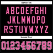 CUSTOM BLACK PINK-WHITE MESH AUTHENTIC FOOTBALL JERSEY - Image 4