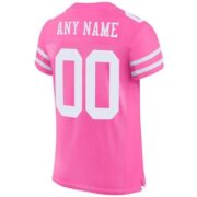 CUSTOM PINK WHITE MESH AUTHENTIC FOOTBALL JERSEY - Image 3