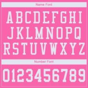 CUSTOM PINK WHITE MESH AUTHENTIC FOOTBALL JERSEY - Image 5
