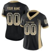 CUSTOM BLACK VEGAS GOLD-WHITE DRIFT FASHION FOOTBALL JERSEY - Image 3