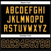 CUSTOM BLACK BLACK-GOLD MESH AUTHENTIC FOOTBALL JERSEY - Image 4