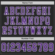 CUSTOM BLACK PURPLE-WHITE MESH AUTHENTIC FOOTBALL JERSEY - Image 5