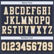 CUSTOM NAVY WHITE-GOLD MESH AUTHENTIC FOOTBALL JERSEY - Image 5