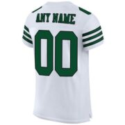 CUSTOM WHITE GRASS GREEN-BLACK MESH AUTHENTIC FOOTBALL JERSEY - Image 3