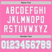 CUSTOM PINK WHITE-LIGHT BLUE MESH AUTHENTIC FOOTBALL JERSEY - Image 4