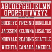 CUSTOM RED WHITE MESH AUTHENTIC FOOTBALL JERSEY - Image 4