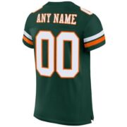 CUSTOM GREEN WHITE-ORANGE MESH AUTHENTIC FOOTBALL JERSEY - Image 3