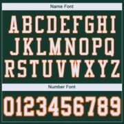 CUSTOM GREEN WHITE-ORANGE MESH AUTHENTIC FOOTBALL JERSEY - Image 5