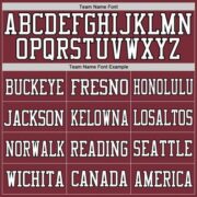 CUSTOM BURGUNDY WHITE-BLACK MESH AUTHENTIC FOOTBALL JERSEY - Image 3