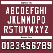 CUSTOM BURGUNDY WHITE-BLACK MESH AUTHENTIC FOOTBALL JERSEY - Image 4