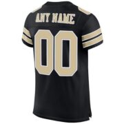 CUSTOM BLACK VEGAS GOLD-WHITE MESH AUTHENTIC FOOTBALL JERSEY - Image 3
